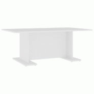 VidaXL Table basse blanc 103,5x60x40 cm bois d'ingénierie Modèle Atlas Infinite Logic - 806840