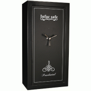 Armoire à fusils XL Classe S1 - 16 à 24 armes avec lunettes- coffre et étagères inclus - modulable - INFAC PRESIDENTIAL PT23 - Serrure à clé