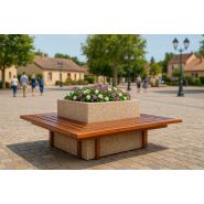 Banc jardinière carré - ref 214