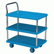 Chariot et servante plastique capacité 200 et 300 kg et de différents niveaux APSC2003 Chariot et servante plastique capacité 200 et 300 kg et de différents niveaux APSC2003