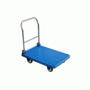 Chariot - Plateau Plastique - 150kg - Poignée Pliante - Beckers - 0698142796938