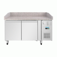 Comptoir à pizza 2 portes avec dessus en granit Série U 428L - Polar - UA081