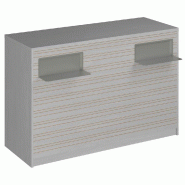 Comptoir Vertigo H T04 dble nat. L150cm - 3 tab.Coulis. 6tab.Amovib noyer clair