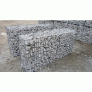 Gabion pret a poser 1m3 gris bleute : 2mx0.5m(ht)x1m