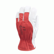 Gants maîtrise EUROSTRONG 880 fleur de vachette, coton rouge - COVERGUARD | MO880_0