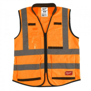 Gilet premium haute visibilté orange - 15 poches - MILWAUKEE | 4932471898_0