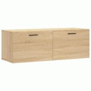 Helloshop26 - Armoire murale de rangement moderne pratique 100 x 36,5 x 35 cm en bois d'ingénierie chêne sonoma 02_0048889 - Bois massif 3000235534582