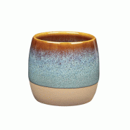 In Situ - Séréna Gobelet tasse 9cl couleur Azur cuivré - Carton de 12 - bleu Grès 051648