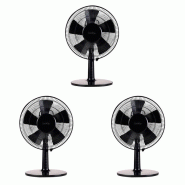 Lot de 3 ventilateurs de table noir Alizé - AXELAIR - VTAN Lot de 3 ventilateurs de table noir Alizé - AXELAIR - VTAN