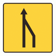 Panneau de voirie temporaire KD10A ex1D - Réduction des voies à droite - Signalisation de déviation Panneau de voirie temporaire KD10A ex1D - Réduction des voies à droite - Signalisation de déviation