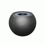 PLAST'UP ROTOMOULAGE Pots de fleurs sphérique xxl speranza 325l-lot de 2 - NOIR - noir 0750122558629