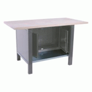 PROREGAL Etabli BUFFALO WOOD avec Armoire | HxLxP 86,5x150x75cm | Capacité de Charge 1000kg | Gris - gris métal PR_RS157-67 PROREGAL Etabli BUFFALO WOOD avec Armoire | HxLxP 86,5x150x75cm | Capacité de Charge 1000kg | Gris - gris métal PR_RS157-67