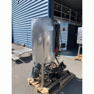 Réacteur en acier inoxydable 150 litres avec agitation et coquille d'occasion