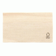 Serviette en ouate recyclée naturel "Master servis" 1 pli 33x33cm - par 4800