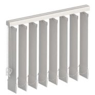 Store à bandes verticales sur mesure, lames largeur 127 mm en polyester tamisant coloris anis Store à bandes verticales sur mesure, lames largeur 127 mm en polyester tamisant coloris anis