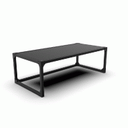 Table GILKIT structure et plateau 2mm en métal noir110x53x40 cm