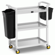 Uniprodo Room Service Trolley - 150 kg - 2 containers - 4250928683489 Uniprodo Room Service Trolley - 150 kg - 2 containers - 4250928683489