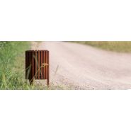 Poubelle publique UP16 - Corbeille Salou - Novatilu - 45 litres - Métallique et Bois_1