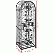 VidaXL Casier à vin en métal pour 45 bouteilles - 240939XL