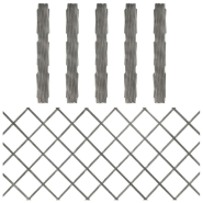 Vidaxl clôtures en treillis 5 pcs gris bois de sapin massif 180x80 cm 316425
