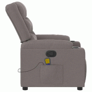 VidaXL Fauteuil de massage inclinable Taupe Tissu Modèle Altoria - 8721158447227