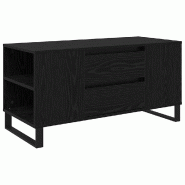 VidaXL Table basse Chêne noir 102 x 44,5 x 50 cm Bois d'ingénierie Modèle Helios Chic - 882698