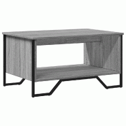 VidaXL Table basse sonoma gris 75x51x40 cm bois d'ingénierie Modèle Jardin Horizon - 848487