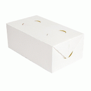 Boite transport de repas The Pack carton ondulé 1L 11x18x7 cm blanc - par 300
