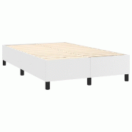 Décoshop26 - Sommier à lattes sur pieds cadre de lit 120x200 cm synthétique blanc TDL0207367 - blanc 3001189388009