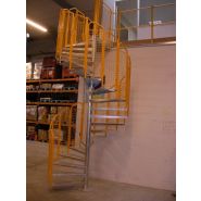 Escalier industriel hélicoïdal - bombrun - diamètre 1200 à 2020 mm - largeur de passage 500 à 900 mm