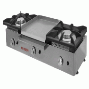 Gazinière 2 feux avec plancha 40 laminée Maiser - CG24L