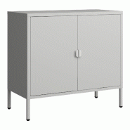 Helloshop26 - Armoire de bureau casier de bureau meuble de rangement pour salon bureau chambre atelier acier 75 x 80 x 40 cm gris 03_0006320 - 3001773
