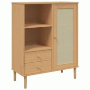 Helloshop26 - Buffet bahut commode armoire meuble de rangement organisateur cuisine salle de séjour salon aspect rotin 90 x 40 x 02_0036234 - 3000212 Helloshop26 - Buffet bahut commode armoire meuble de rangement organisateur cuisine salle de séjour salon aspect rotin 90 x 40 x 02_0036234 - 3000212