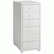 Helloshop26 - Caisson de bureau 69 cm meuble en métal 6 tiroirs gris clair 08_0000394 - 3000090751537 Helloshop26 - Caisson de bureau 69 cm meuble en métal 6 tiroirs gris clair 08_0000394 - 3000090751537
