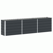 Helloshop26 - Jardinière en acier galvanisé extérieur moderne 480 x 50 x 45 cm design industriel ambiance urbaine en acier 02_0059238 - acier 30002