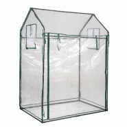 Helloshop26 - Mini serre à tomates 129 x 80 x 173 cm protection toutes saisons ventilation optimale en PVC transparent noir 20_0018800 - noir 3000232