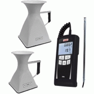 Kit de mesure de dÉbit aux bouches - thermo-anÉmomÈtre À fil chaud 0.15-30 m/s, 0-+50