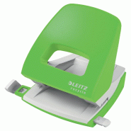 LEITZ Lot de 6 Perforateur 2 trous NeXXt Recycle, capacité 30 feuilles, coloris vert - 50030055