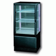 Mini-vitrine réfrigérée 4 faces noir - hauteur: 855 mm