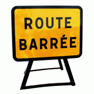 Panneau indication temporaire route barrée KC121P Panneau indication temporaire route barrée KC121P