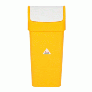 Poubelle polypropylène à couvercle battant SYR jaune 50L - 330 x 320 x 710 mm - SCOT YOUNG - 0615402157018