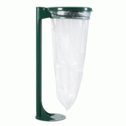 Rossignol Support de sac avec couvercle et poteau/platine Collecmur extrême - 110l - vert mousse - RAL 6005 - 3019920576462