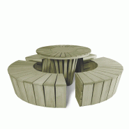Table et bancs rond HELIOS