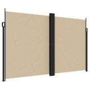 Toldo lateral retráctil beige 200x600 cm - 4004660