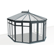 Véranda sur mesure OXFORD V2 - Version Vitrage Complet Véranda sur mesure OXFORD V2 - Version Vitrage Complet