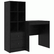 VidaXL Bureau avec tiroir 2 pcs Chêne noir Modèle Titan Jardin Élite - 3337346