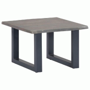 VidaXL Table basse avec bord naturel Gris 60x60x40 cm Bois d'acacia Modèle Atlas Master Urban - 247827XL