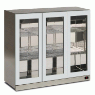 Vitrine réfrigérée murale inox ventilée, dégivrage auto, LED, temp. -2/+10 °C, LxPxH 135x56,5x85,2 cm, COLDWALL300INOX - 4578