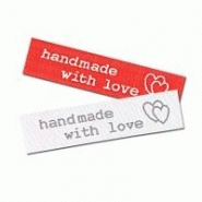 Étiquette textile &quot;handmade with love“
