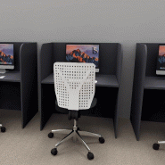 Bureau individuel pour centre d'appels. - 1 place, Anthracite